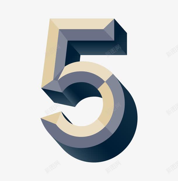 創意數字素材的變革 卡通手繪灰色數字“5”在平面電商中的設計應用